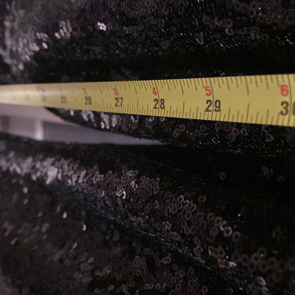 NEW YORK & CO - NWT - pocketed joggers: black sequin w elastic waist / cuffs - L - Picture 8 of 16